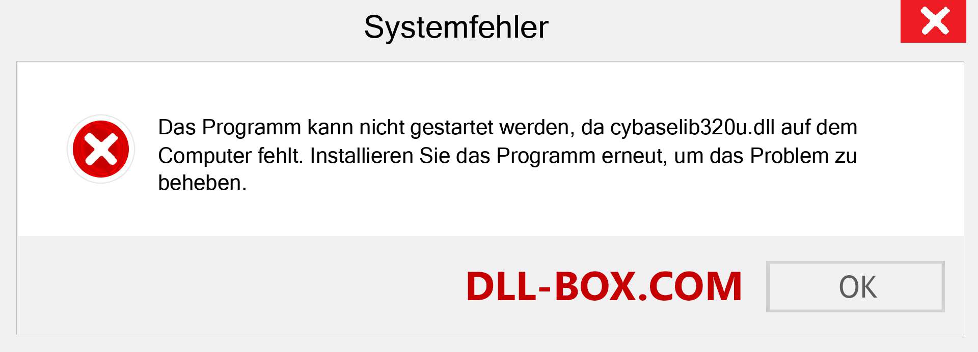 cybaselib320u.dll-Datei fehlt?. Download für Windows 7, 8, 10 - Fix cybaselib320u dll Missing Error unter Windows, Fotos, Bildern