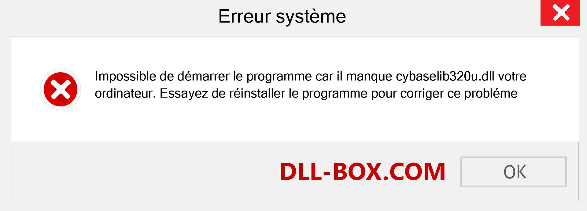 Le fichier cybaselib320u.dll est manquant ?. Télécharger pour Windows 7, 8, 10 - Correction de l'erreur manquante cybaselib320u dll sur Windows, photos, images