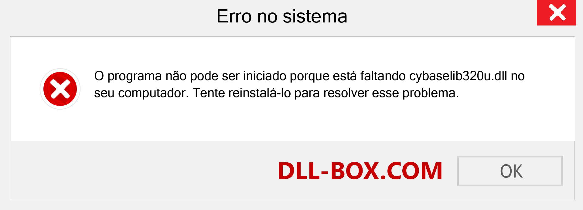 Arquivo cybaselib320u.dll ausente ?. Download para Windows 7, 8, 10 - Correção de erro ausente cybaselib320u dll no Windows, fotos, imagens